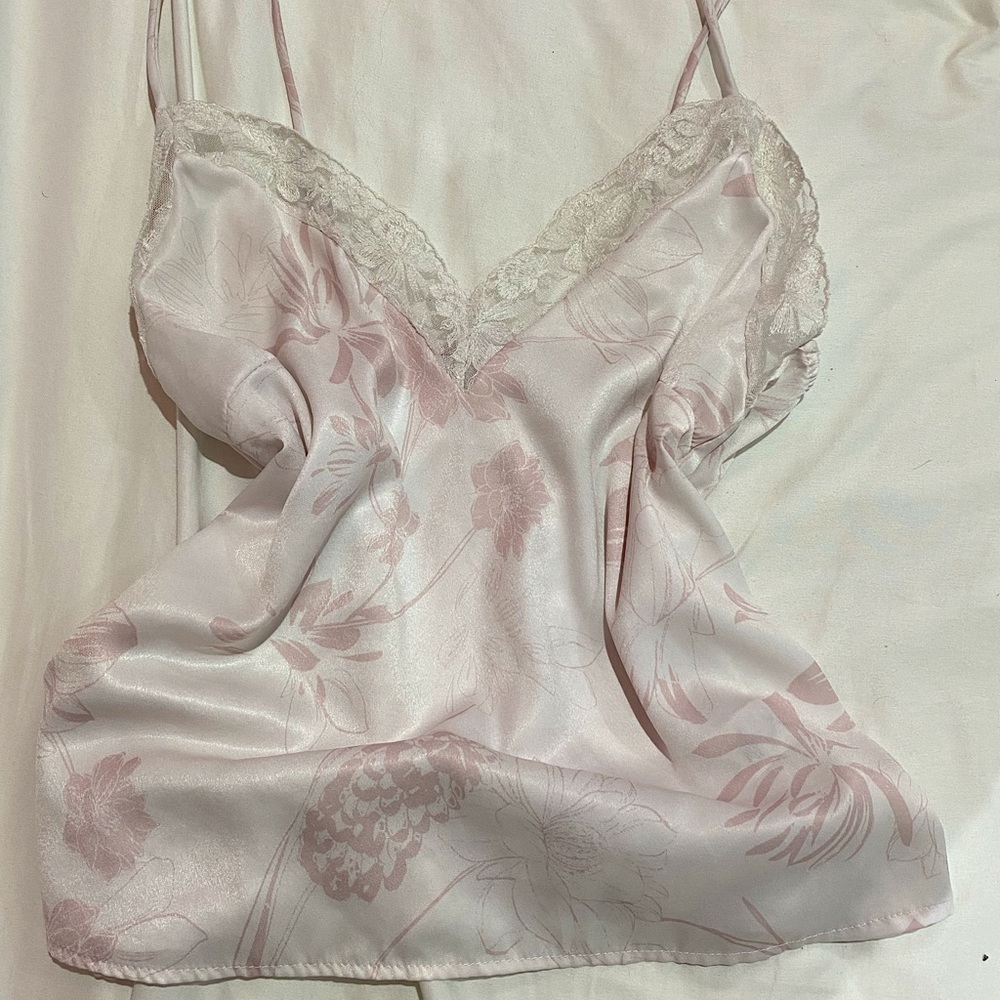 Vintage Lace and Satin Lingerie Tank